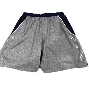 AND1 Men Shorts Size L Large Gray Blue Athletic Basketball Performance Wear